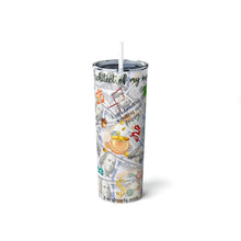 Load image into Gallery viewer, &quot;Architect of My Own Destiny&quot; Skinny Steel Tumbler with Straw, 20oz