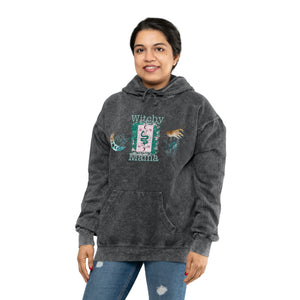 "Witchy Mama" Unisex Mineral Wash Hoodie
