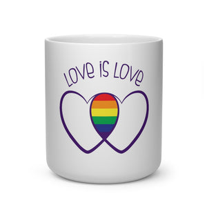 Heart Shape "Love is Love" Mug