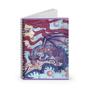 Spiral Notebook - Goddess with Dragon - Ruled Line