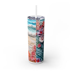 Skinny Steel Tumbler with Straw, 20oz