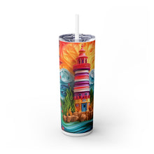 Load image into Gallery viewer, Lighthouse 3D Skinny Steel Tumbler with Straw, 20oz