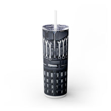 Load image into Gallery viewer, Mechanic Tools Skinny Steel Tumbler with Straw, 20oz