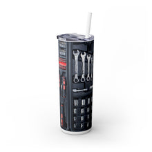 Load image into Gallery viewer, Mechanic Tools Skinny Steel Tumbler with Straw, 20oz