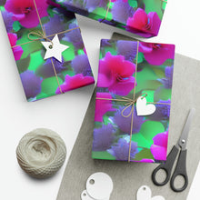 Load image into Gallery viewer, Violet and Pink Flowers Wrapping Paper