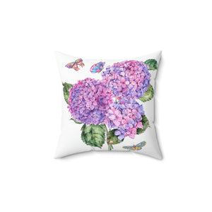 "Hydrangea" Spun Polyester Square Pillow