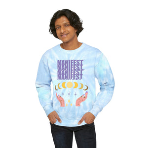 "Manifest" Unisex Tie-Dye Sweatshirt