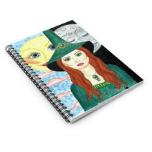 Load image into Gallery viewer, Spiral Witch with Sun and Moon Notebook - Ruled Line
