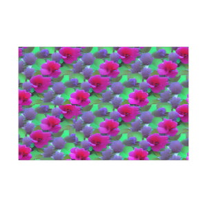 Violet and Pink Flowers Wrapping Paper