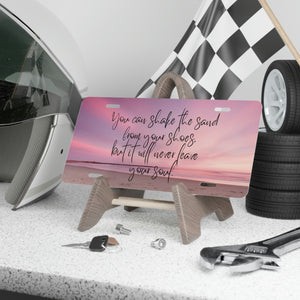 "Sand and Soul" Vanity Plate