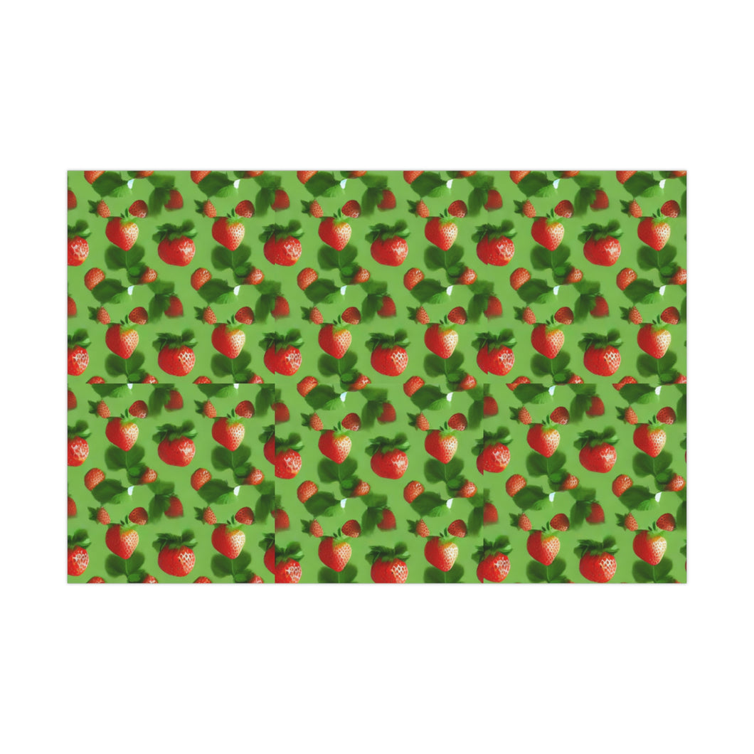 Strawberry Mint Wrapping Paper